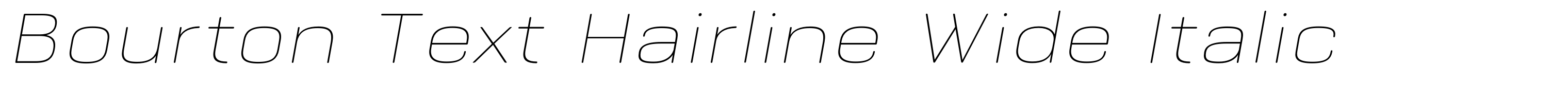 Bourton Text Hairline Wide Italic